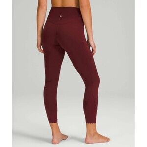 Lululemon Align Scalloped Hem High-Rise Pant 25" Red Merlot Size 6 Scallops